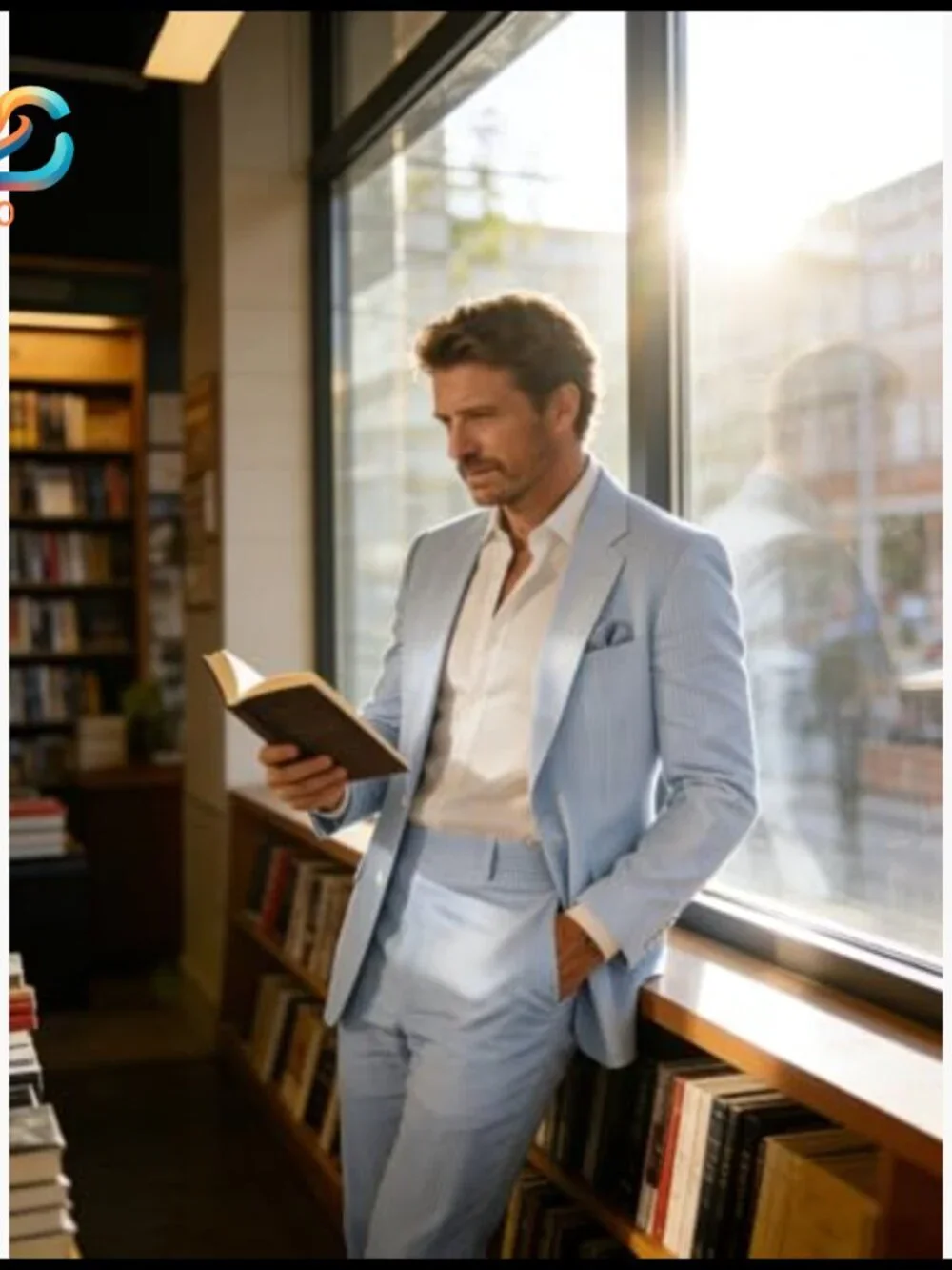 Men's Seersucker Suit 2-Piece Summer Wedding Prom Casual Fit